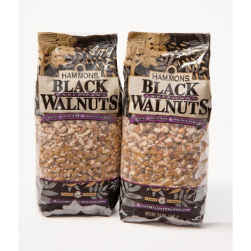 Hns Fancy Large Black Walnuts -Wild Harvested - Non-GMO - Gluten-Free - High Protein - Keto Snack - Nuts for Cooking and Baking - 24oz - 2 Pack