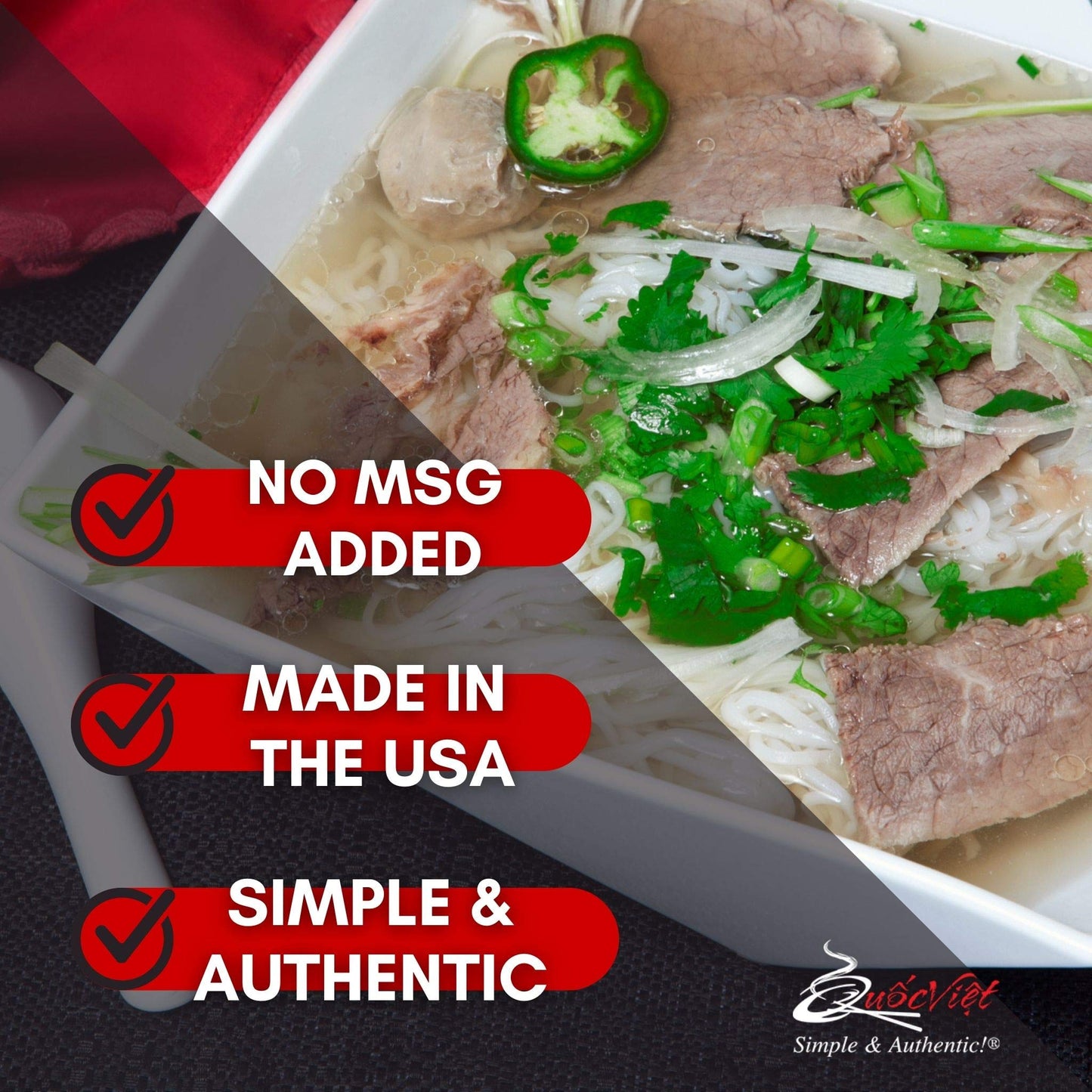 Quoc Viet Foods Beef Flavored "Pho" Soup Base 10Oz Cot Pho Bo Brand