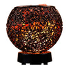 Plemo Natural Himalayan Salt Lamp With Genuine Wood Base In Classic Round Metal Basket With Dimmable Cord And Luxury Gift Box, 2