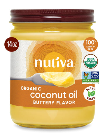Nutiva Organic Coconut Oil, Buttery Flavor, 14 Ounce