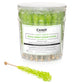 Light Green Rock Candy Sugar Sticks - Watermelon Flavored Candy - 36 Individually Wrapped Light Green Party Favors