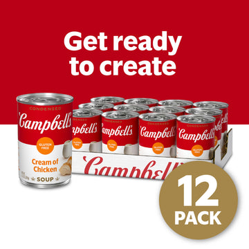 Campbell'S Condensed Gluten Free Cream Of Chicken Soup, 10.5 Oz Can (12 Pack)