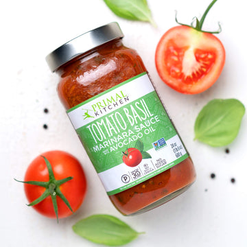Primal Kitchen Tomato Pasta Sauce 2-Pack, No Added Sugar, Includes 1 Tomato Basil And 1 Roasted Garlic Marinara Sauce