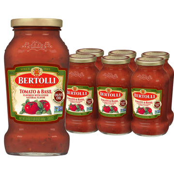 Bertolli Pasta Sauce with Tomato and Basil  Spaghetti Tomato Sauce  24 oz (Pack of 6)