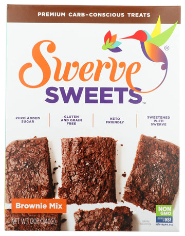 Swerve Sweets Brownie Bake Mix, Gluten Free, No Sugar Added, 12 Ounces (Pack of 1)