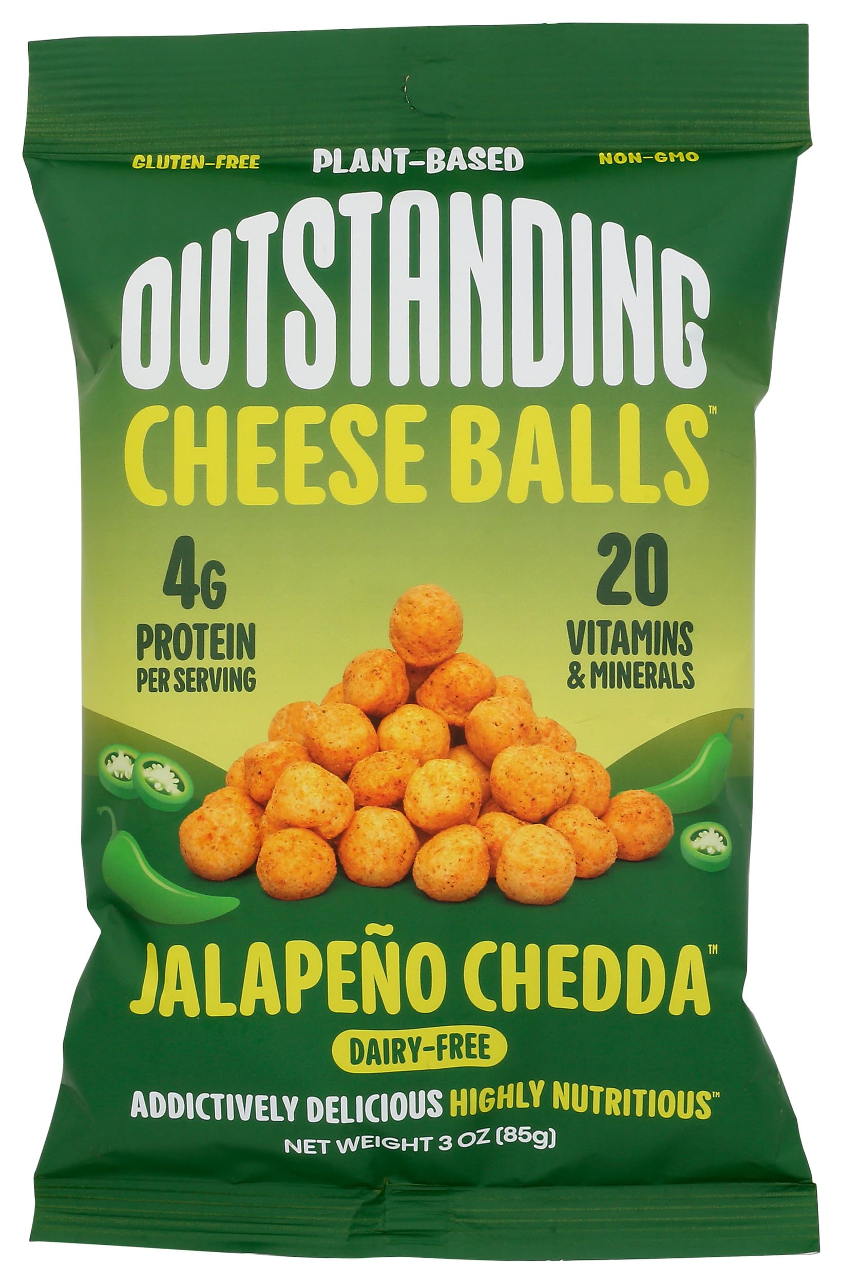 Outstanding Foods Jalapeno Chedda Cheese Balls, 3 Oz