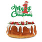 Gyufise 1 Pack My First Christmas Cake Topper With Glitter Christmas Hat Number 1 First Birthday Cupcake Picks Decorations For X