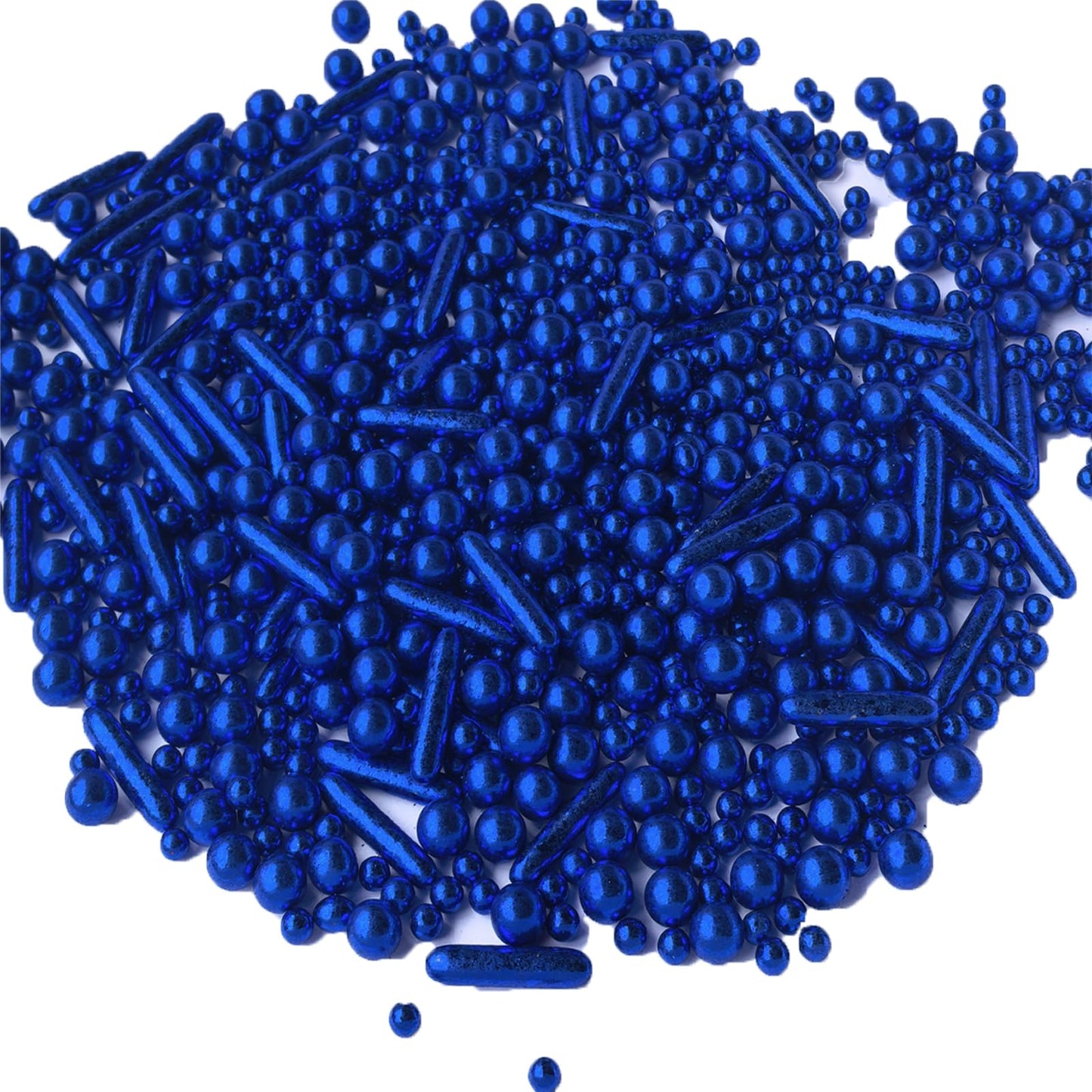 Sprinkles Blue Pearl Sugar Candy Mix Size Baking Cake Decorations Cupcake Toppers Celebrations Shaker Jar Wedding Shower Party (