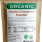 Viva Doria Organic Ceylon Cinnamon Powder, 100% Raw, Ground, 16 Oz Resealable Kraft Bag