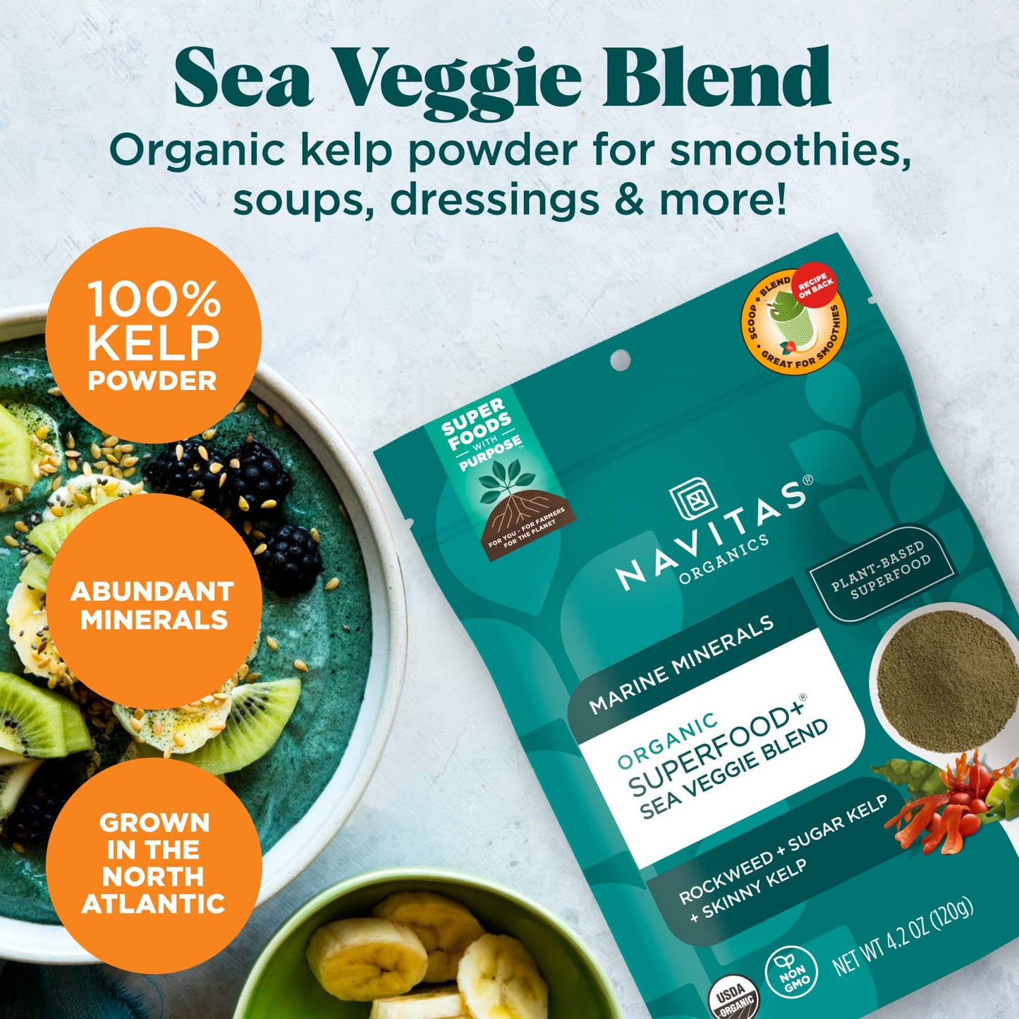 Navitas Organics Organic Sea Veggie Blend Superfood Plus  4 OZ