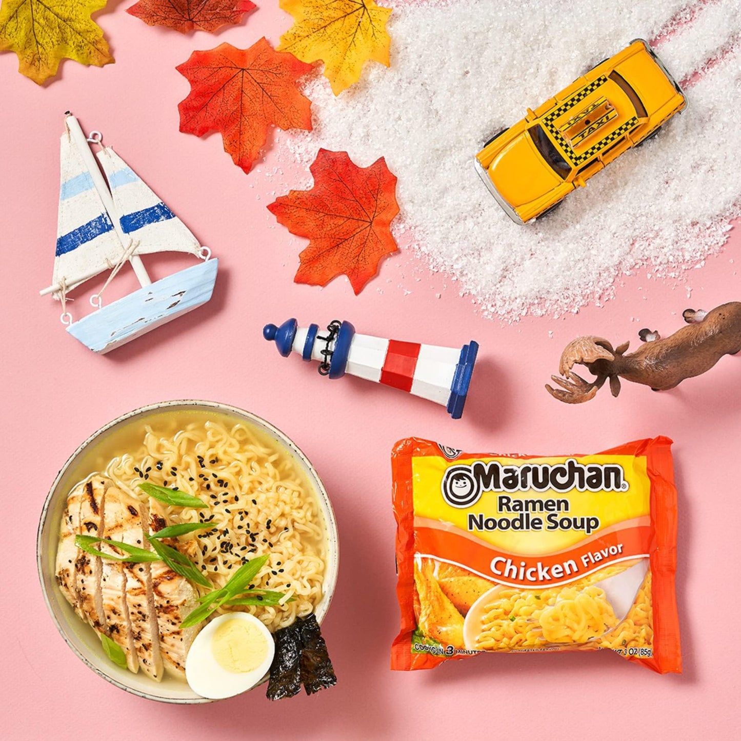 Maruchan Ramen Noodle Soup, 24 Count Variety Pack - 10 Flavors, 3 Ounce Each, Perfect for Quick Meals and Snacks