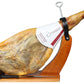 Jamonprive Spanish Serrano Ham Bone in 14-17 lb with Stand & cutting too - 3 Piece Set