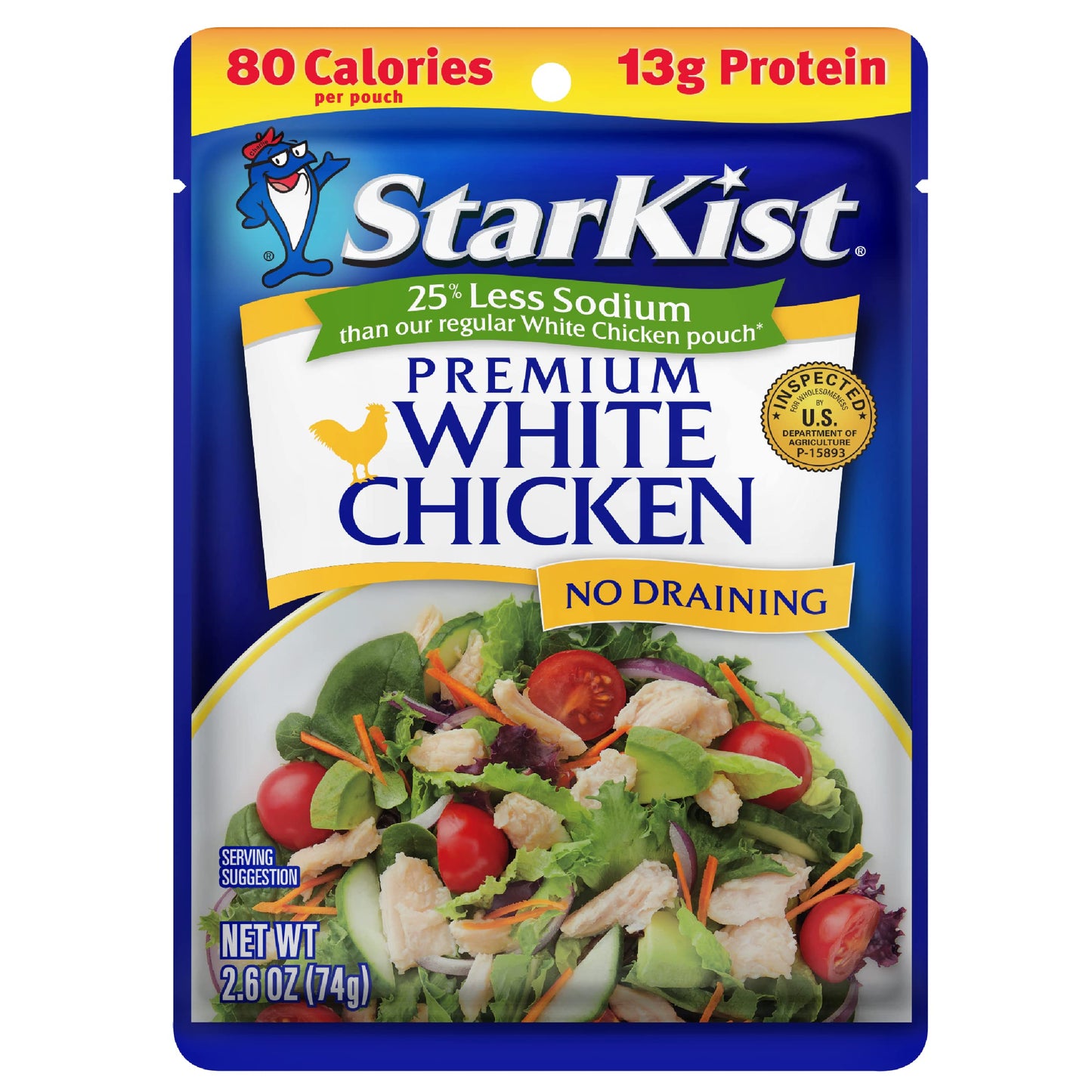 StarKist Less Sodium Premium White Chicken Pouch - 2.6 oz (Pack of 1)