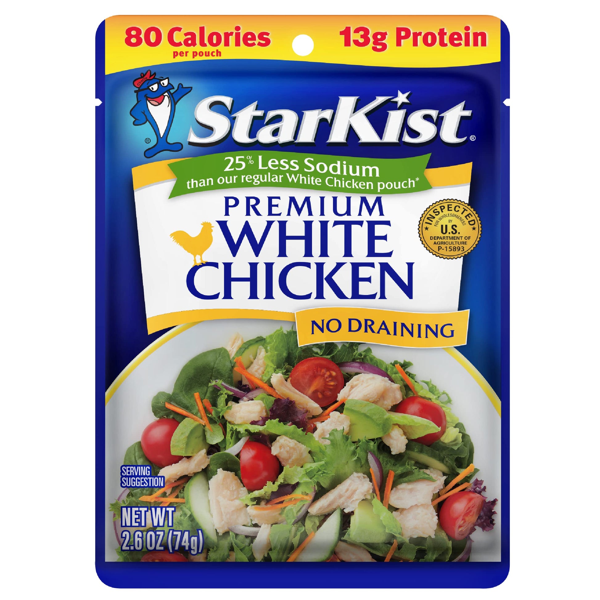StarKist Less Sodium Premium White Chicken Pouch - 2.6 oz (Pack of 1)