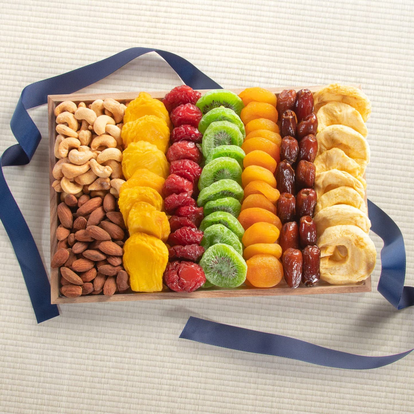 Paradise Dried Fruit and Nuts Tray Gift for Mother's Day, Birthday, Thank You, Business, Friends and Family by Blue Bow Gourmet