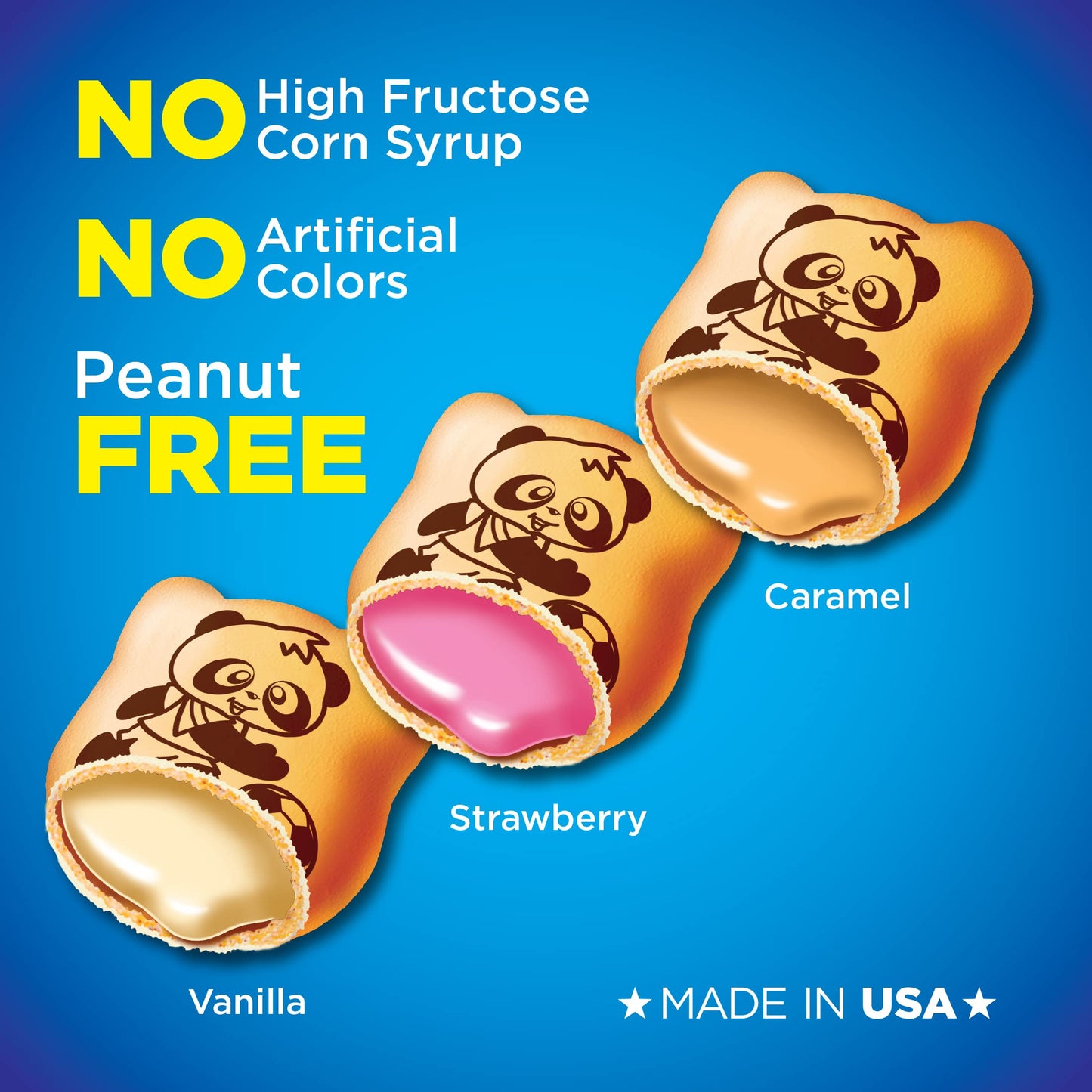 Meiji Hello Panda Cookies, Vanilla Crème Filled - 2.2 Oz, Pack Of 6 - Bite Sized Cookies With Fun Panda Sports