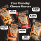 Umlands Crunchy Cheese - Variety Pack (4      1.9  oz Bags) | Cheddar, Colby Jack, Pepper Jack, Gouda | Real Cheese, Keto, Low-C