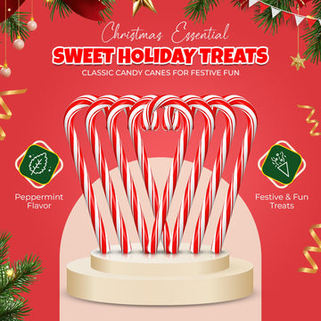 Christmas Candy Canes 36 Pack - Classic Red & White Peppermint Sticks Individually Wrapped - Bulk Christmas Candys For Holiday  , Decorations, Stocking Stuffers & Gifts