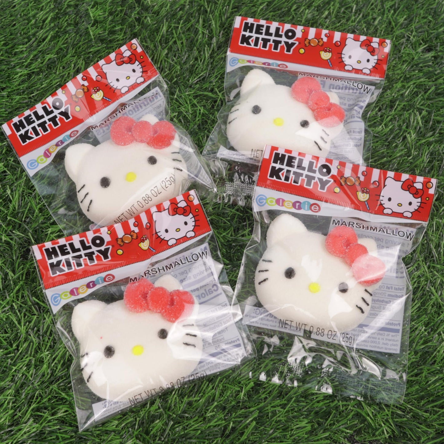Hello Kitty Candy, Giant Fluffy Marshmallows, Individually Wrapped Pieces, Party Favor Treats, 4 Count Box