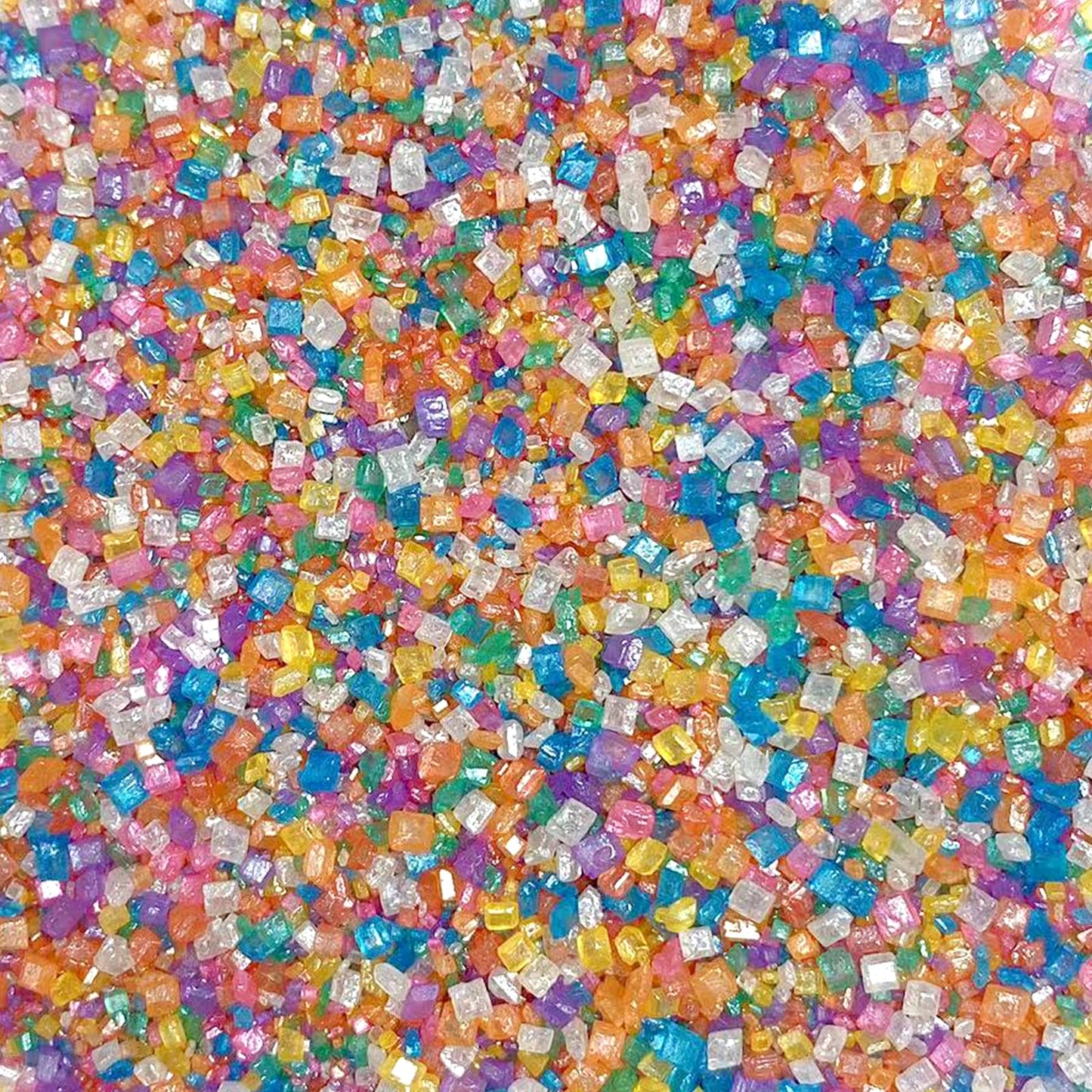 Sentovac Colored Sugar Crystals For Baking Edible Rainbow Coarse Large Crystals Sparkling Sugar Sprinkles For Baking Topping Cak