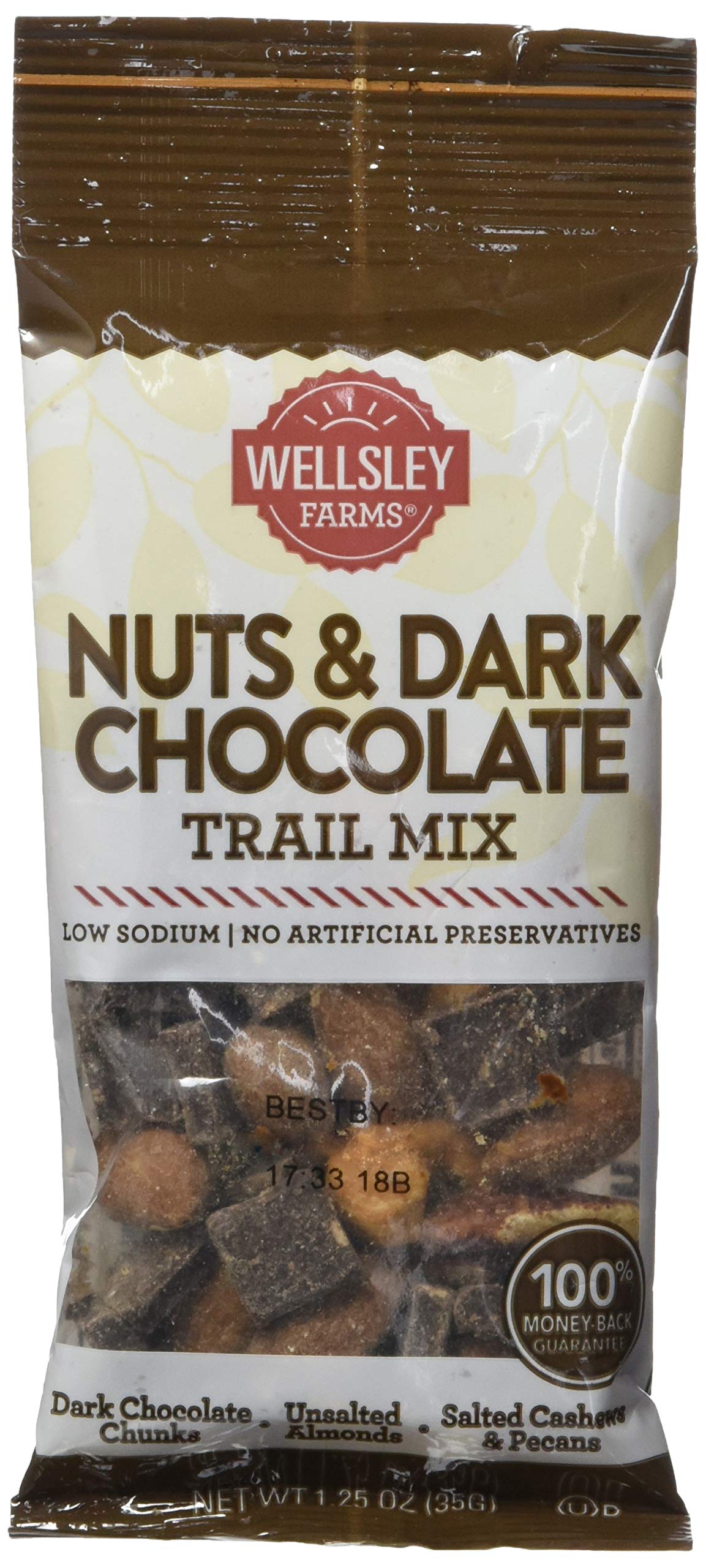 Wellsley Farms Nut & Dark Chocolate Trail Mix 16Count 1.25 Oz Net Wt 20 Oz