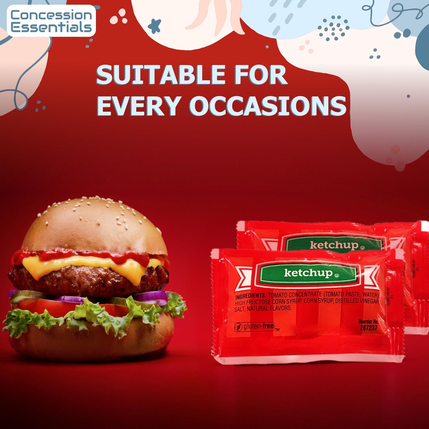 Choice Ketchup, Packets, 7 Gm, 100/Case. (Ceketchuppacks-100Ct) (Packaging May Vary)