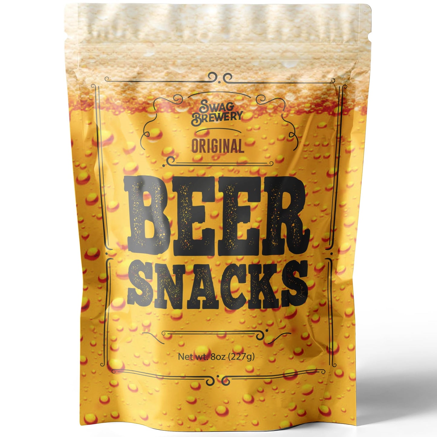 Swag Brewery Beer Snacks Nuts Bar Mix - 8 Ounce - Smoked Almonds, Pretzels, Honey Roasted Peanuts, Spicy Peanuts, Toffee Peanuts