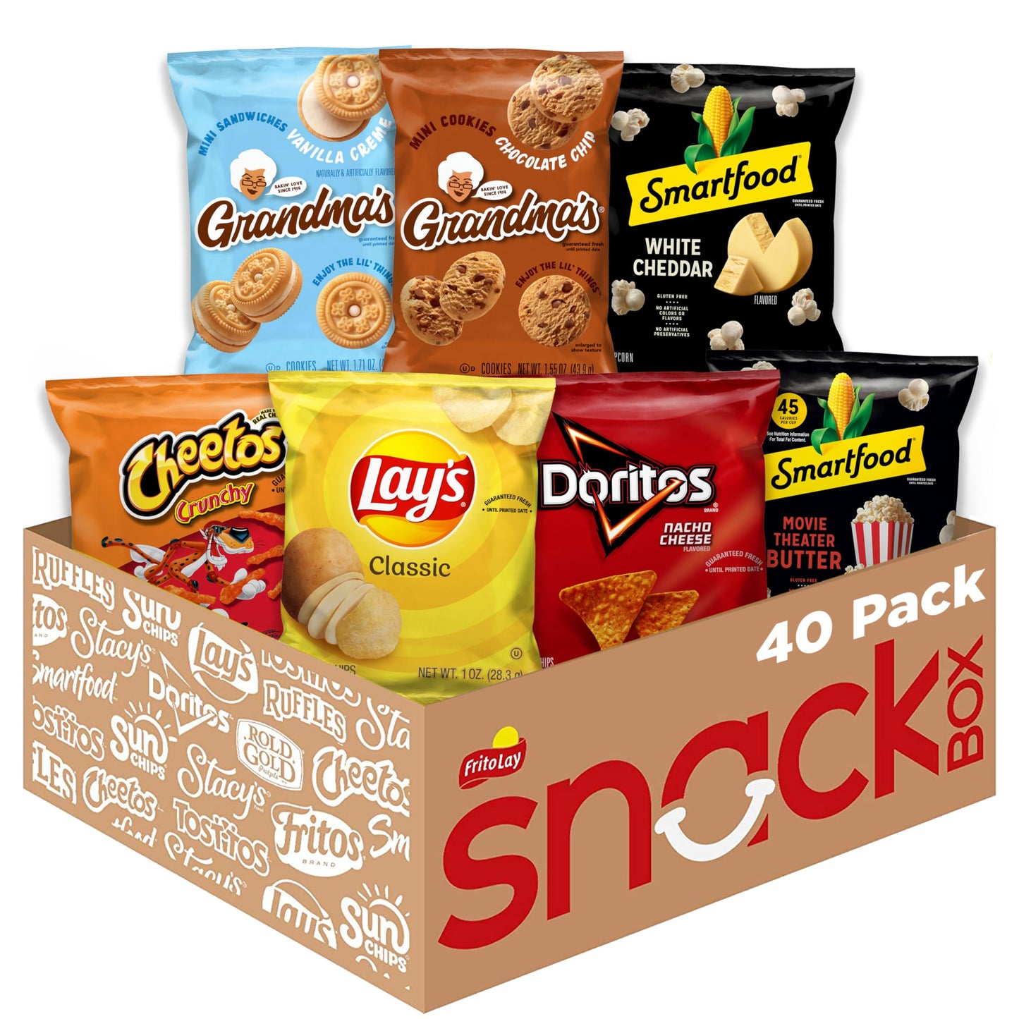 Frito Lay Ultimate Snacktime Mix With Grandma'S And Classic Snacks, (Pack Of 40) (Packaging May Vary)