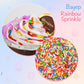 Bayep Rainbow Sprinkles Jimmies Colorful Sprinkles For Cake Decorating Ice Cream, Cookies, Baking, Cupcake Topper Bulk Candy Per