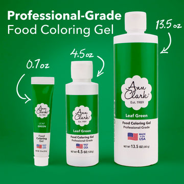 Ann Clark Leaf Green Food Coloring Gel .70 oz. Professional Grade Made in USA