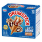 Drumstick Lil Drums Vanilla Fudge Swirl and Vanilla Swirl Sundae Cones Ice cream, caramel, 27 Fl Oz, 12 count (pack of 1)
