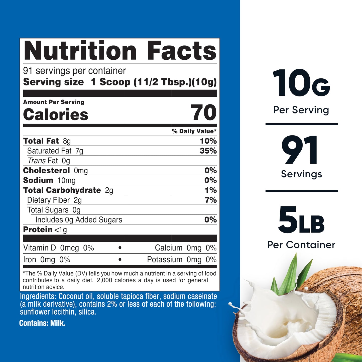 Nutricost Coconut Oil Powder 2 Lbs (90 Servings) - Non-Gmo And Gluten-Free - Premium Quality