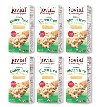 Jovial Organic Gluten Free White Cheddar Mac and Cheese, Whole Grain Pasta, 6 Oz, Pack of 6