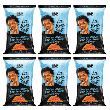 Rap Snacks Lil Baby All In Potato Chips 2.5 Oz Bags-Pack Of 6