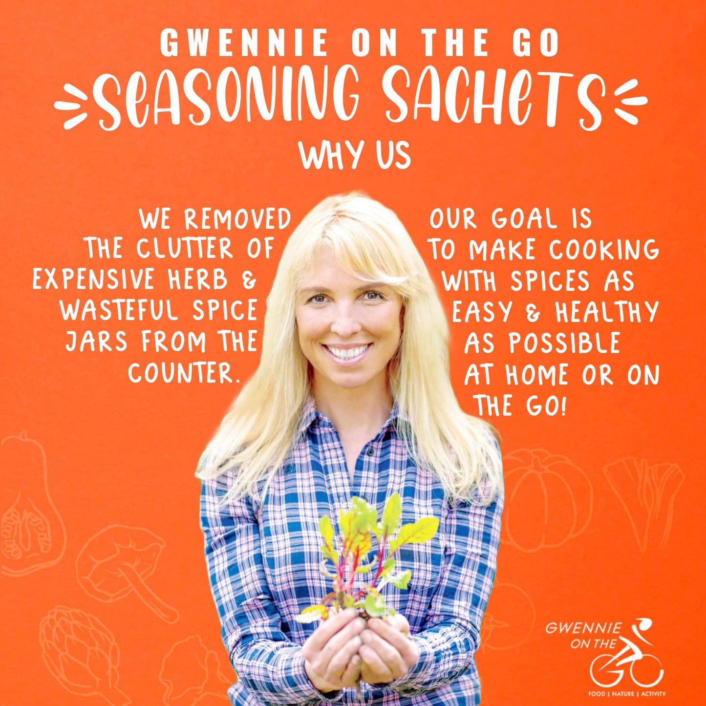 Gwennie On The Go – Seasoning Sachets | Variety Pack | Certified Organic Gluten- Free | Resealable Pouch | Seasoning Mix Packets For Soups & Sauces | 25 Biodegradable Sachets | 2Oz
