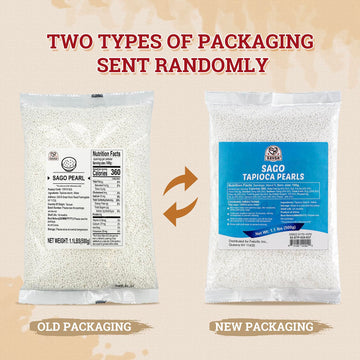 52USA Sago Pearls  Small Tapioca Pearls 1.1 lbs (500g)  White Sago for Desserts and Bubble Milk Tea  All Natural  Vegan  Non-GMO  Gluten-Free