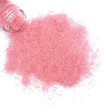 Edible Pink Sanding Sugar Sprinkles Cupcake Cake Toppers, Celebrations Candy Pearls Shaker Jar Wedding Party Cake Dessert Food D