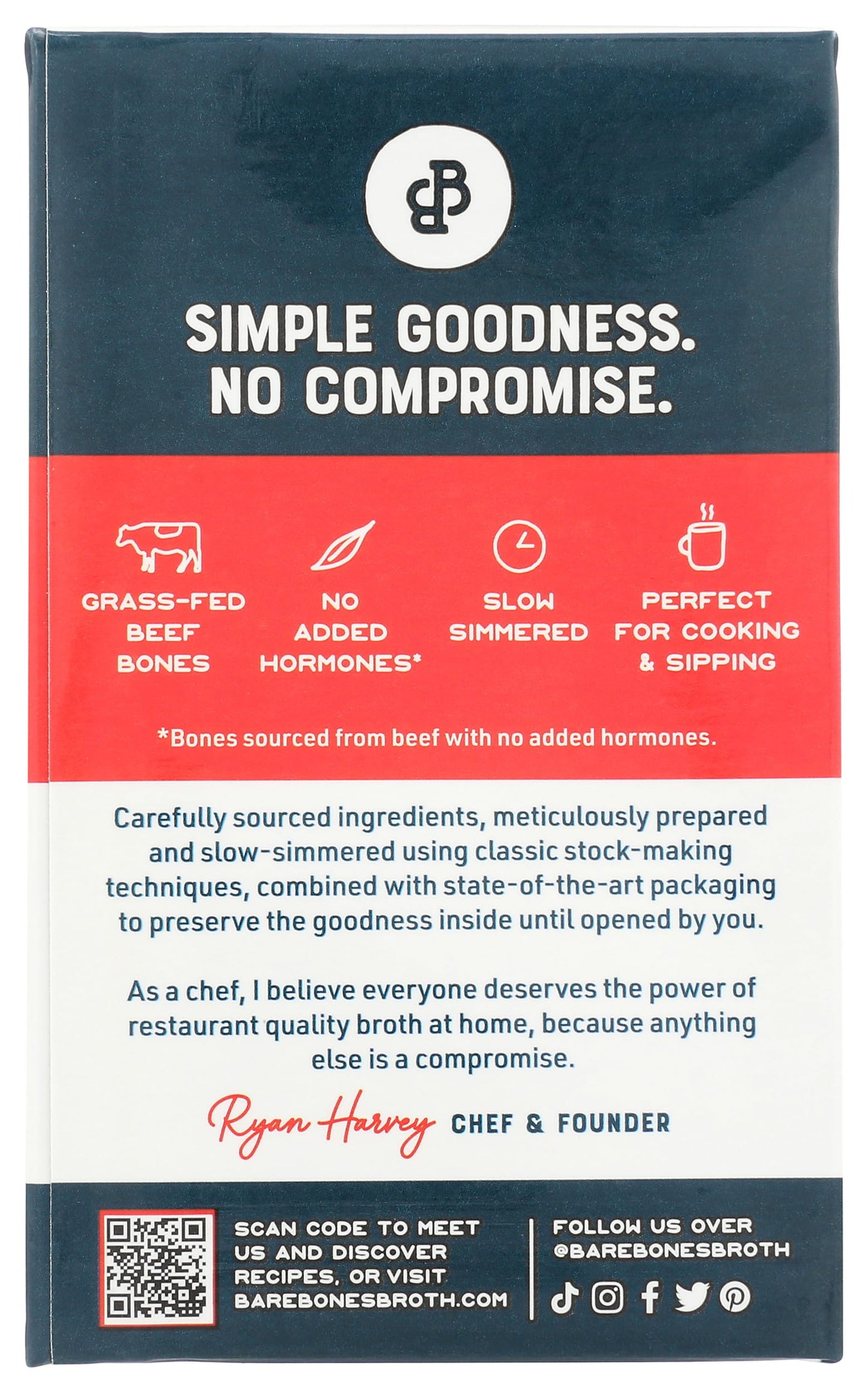 Bare Bones, Beef Bone Broth Classic, 16 Ounce