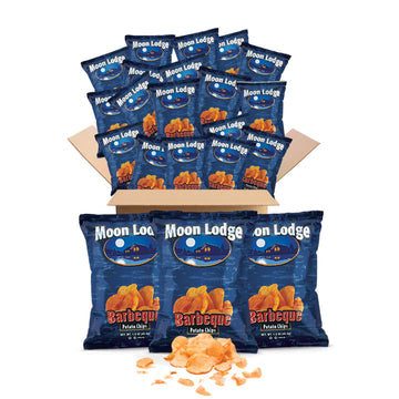 Moon Lodge 21 Pack Barbeque Potato Chips - BBQ Kosher & Halal Snacks for All Ages, Perfect for Parties & Movie Nights (1.5 Oz Ba