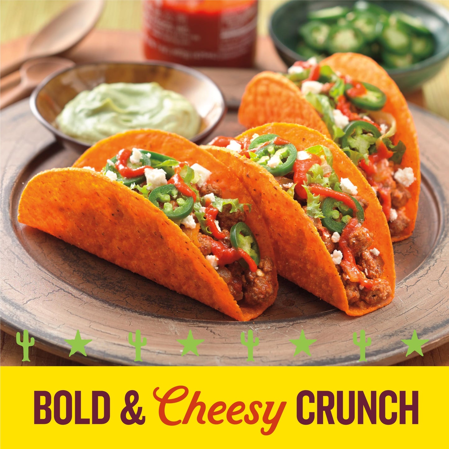 Old El Paso Stand N Stuff Bold Nacho Cheese Flavored Taco Shells, 10-count