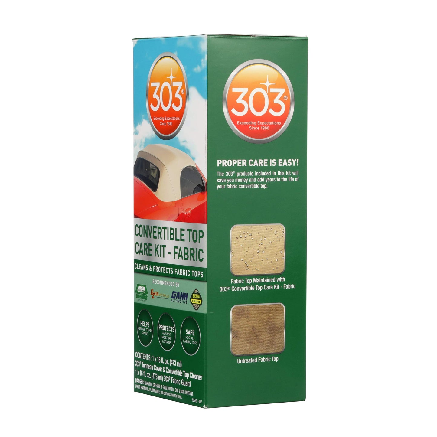 303 Convertible Fabric Top Cleaning And Care Kit - Cleans And Protects Fabric Tops - Includes Tonneau Cover And Convertible Top