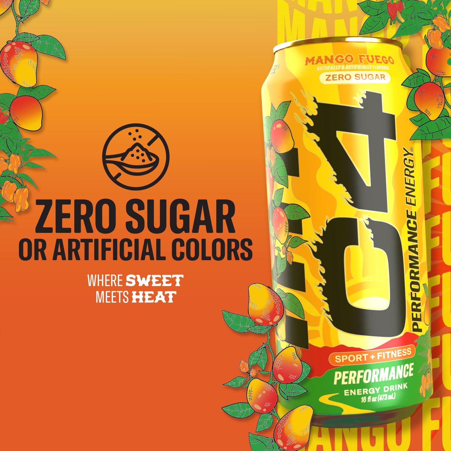 C4 Performance Energy Drink - Mango Fuego