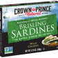 Crown Prince Brisling Sardines in Extra Virgin Olive Oil, 3.75-Ounce Cans, Pack of 12