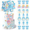 60 PCS Edible Oh Baby Cupcake Toppers Pacifier Cloud Moon Star Welcome Baby Boy Cupcake Picks Edible Baby Shower It's a Boy Cake
