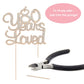 Crystal Creations Premium Rose Gold Metal Cake Topper - 80 Years Loved - 1 Count