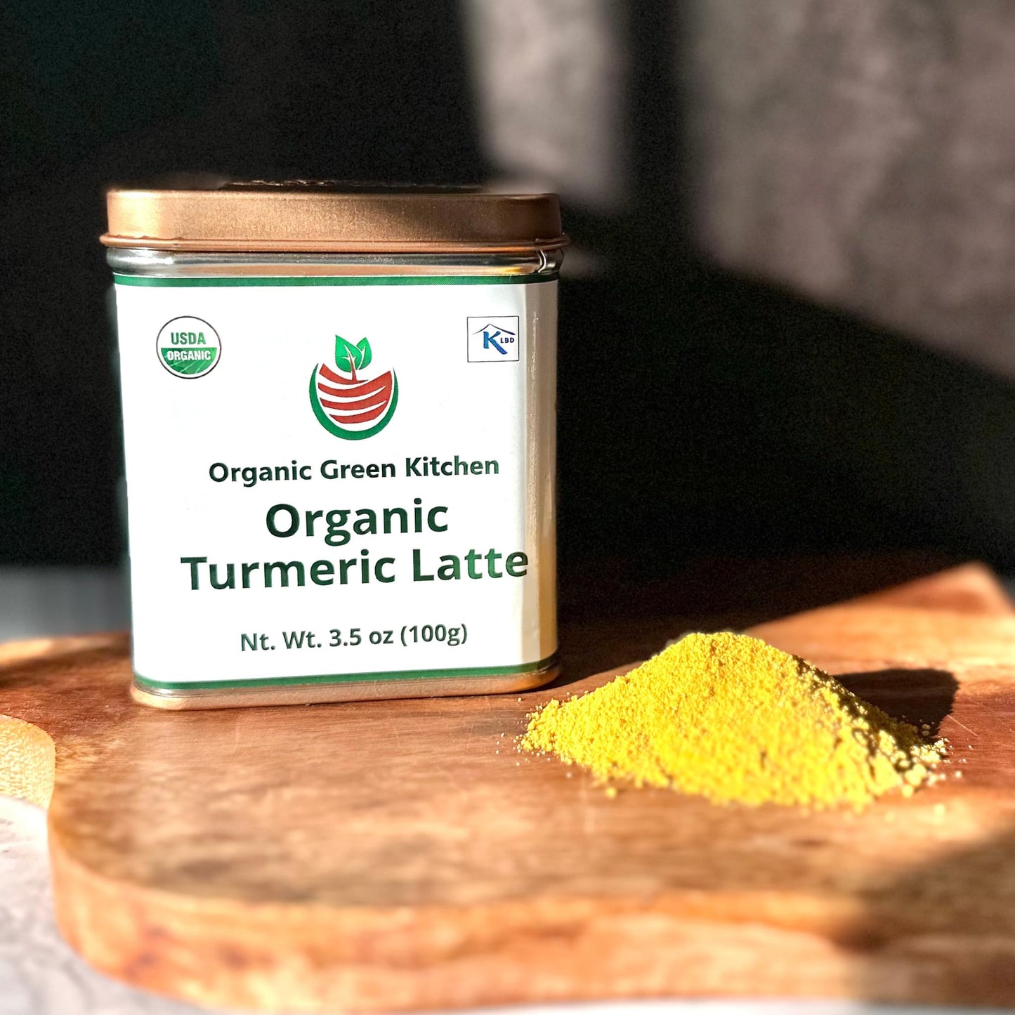Organic Turmeric Latte Powder, 3.5 Oz : Golden Milk Powder With No Added Sugar, Kosher Certified