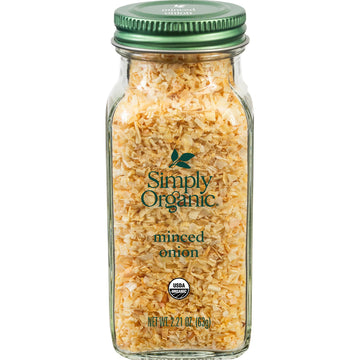 Simply Organic Minced White Onion, Certified Organic | 2.21 Oz | Pack Of 4 | Allium Cepa