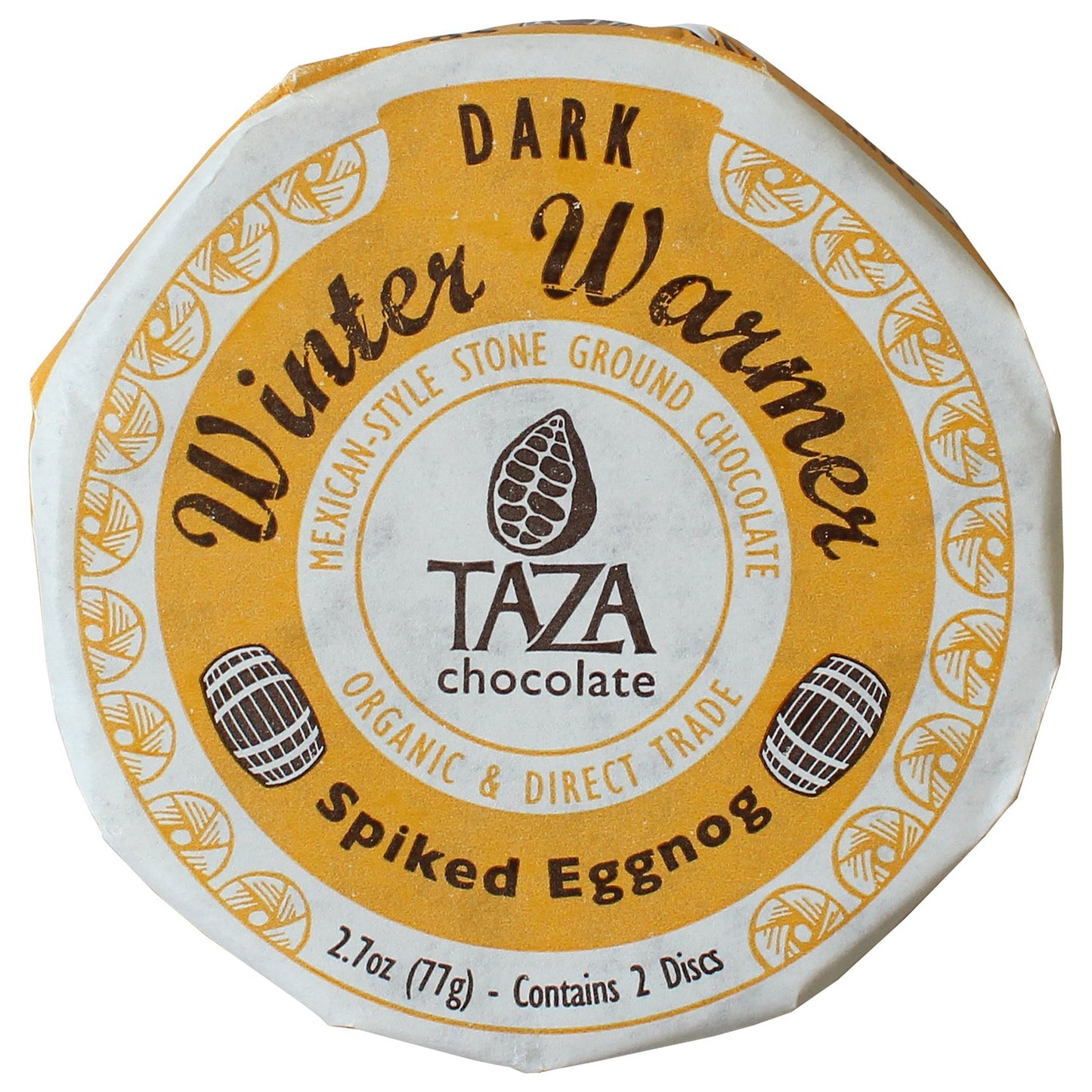 Taza Chocolate Organic Mexicano Disc 50% Dark Chocolate  Spiked Eggnog  2.7 Ounce (1 Count)  Vegan