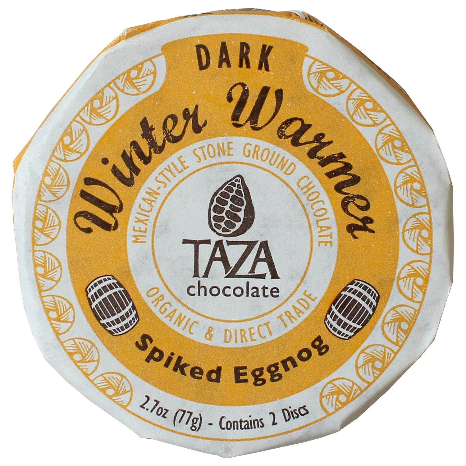 Taza Chocolate Organic Mexicano Disc 50% Dark Chocolate  Spiked Eggnog  2.7 Ounce (1 Count)  Vegan