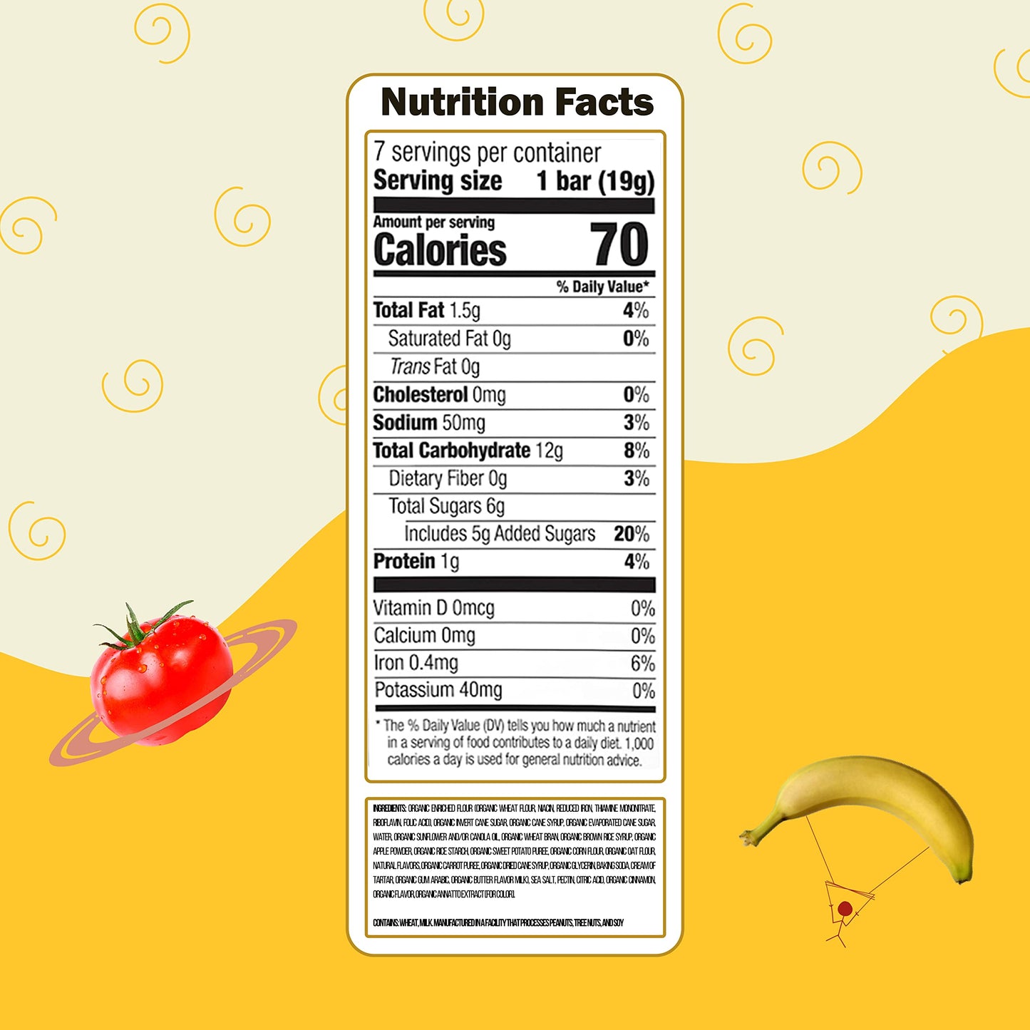 Earth'S Best Organic Kids Snacks, Sesame Street Toddler Snacks, Organic Sunny Days Snack Bars For Toddlers 2 Years And Older, Sw